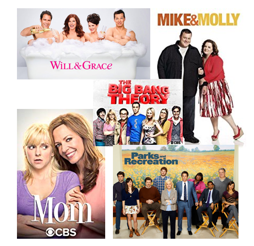 enlarge the image: Sitcoms, Image Credit: NBC, CBS