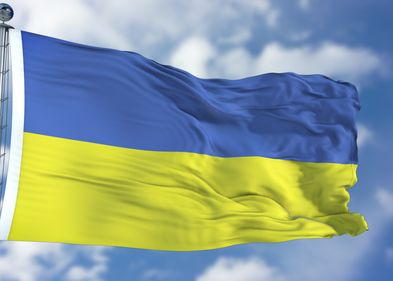 Zu sehen ist die Flagge der Ukraine