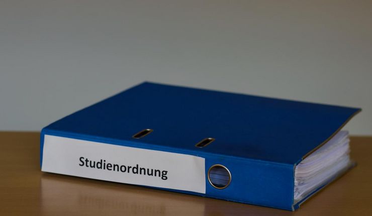a folder labelled study regulations