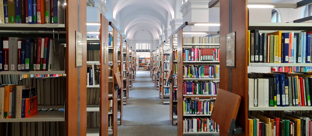 Inside of the university library Bibliotheca Albertina, Image Credit: ASL.