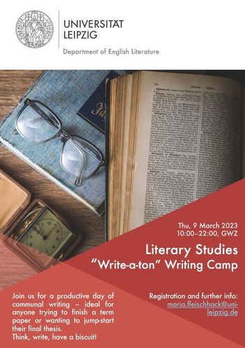 Poster Literary Studies “Write-a-ton” Writing Camp