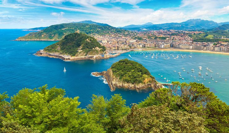 Blick auf San Sebastián im Baskenland.