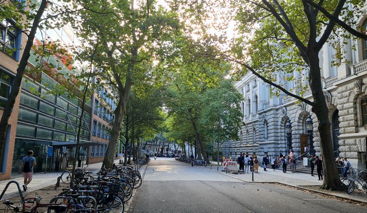 View of the street outside the GWZ and Bibliotheca Albertina, Image Credit: ASL.