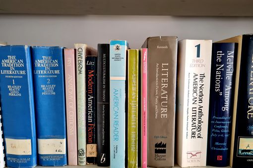 American literature books on a shelf, Image Credit: ASL.
