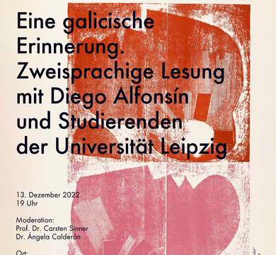 Plakat zur Lesung mit Diego Alfonsín. Gestaltung: Johannes Pistorius.